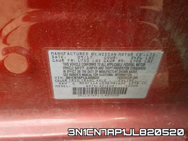 3N1CN7AP1JL820520 фото 2
