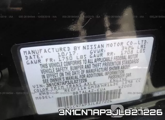 3N1CN7AP3JL827226 фото 10