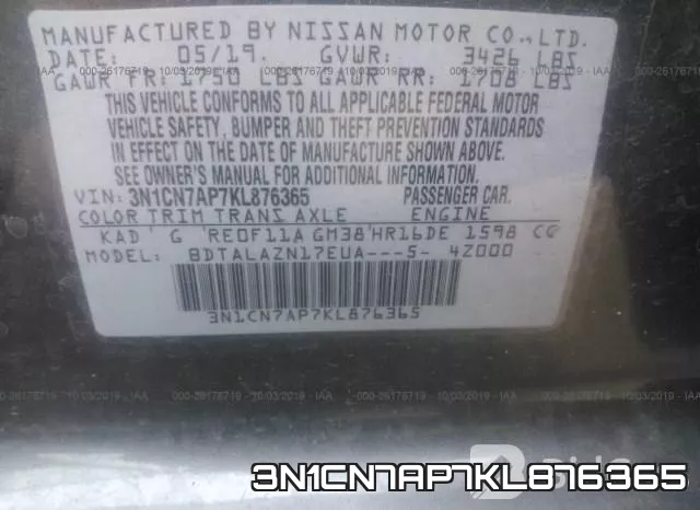 3N1CN7AP7KL876365 фото 10