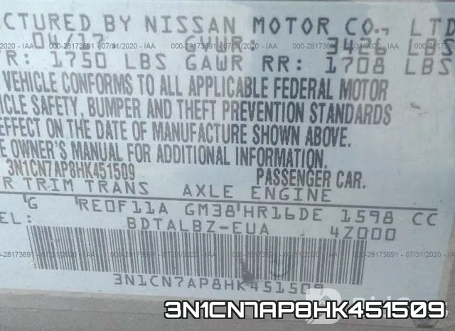 3N1CN7AP8HK451509 фото 10