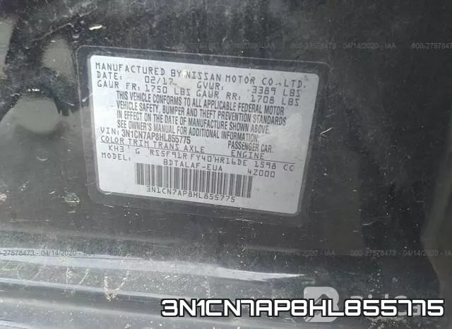 3N1CN7AP8HL855775 фото 10