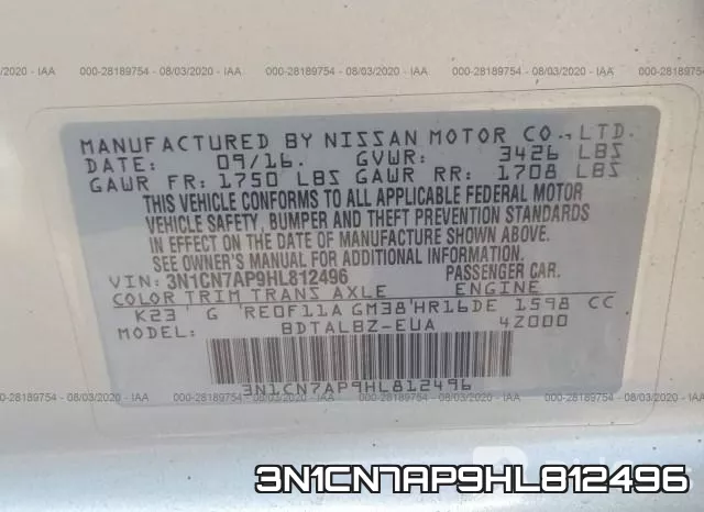 3N1CN7AP9HL812496 фото 10