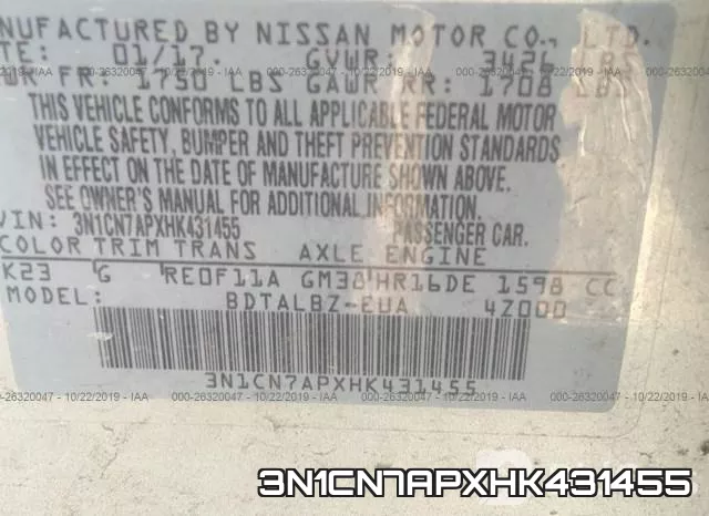 3N1CN7APXHK431455 фото 10