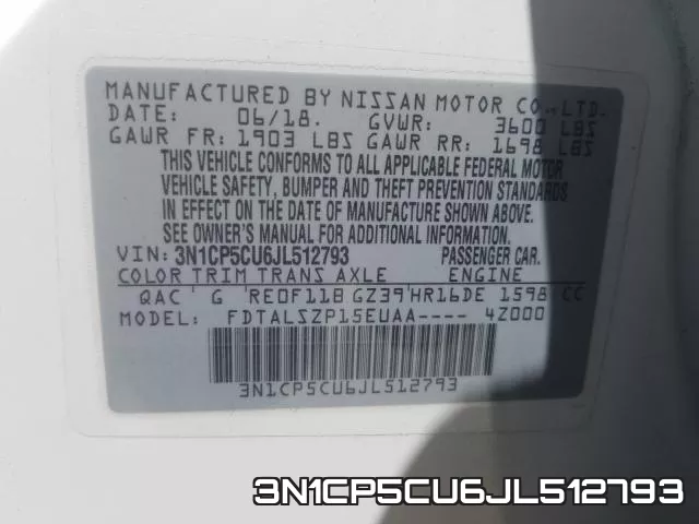 3N1CP5CU6JL512793 фото 2