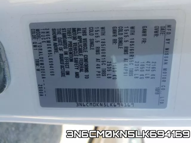 3N6CM0KN5LK694169 фото 2