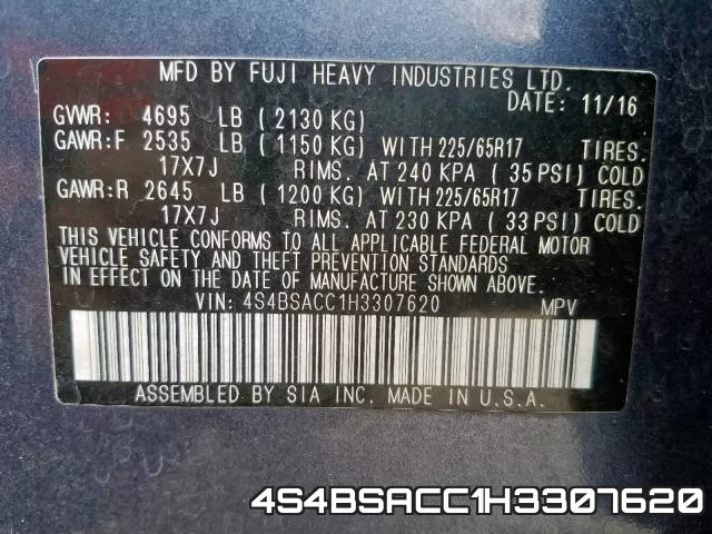 4S4BSACC1H3307620 фото 2