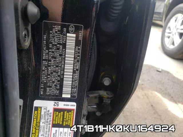 4T1B11HK0KU164924 фото 2