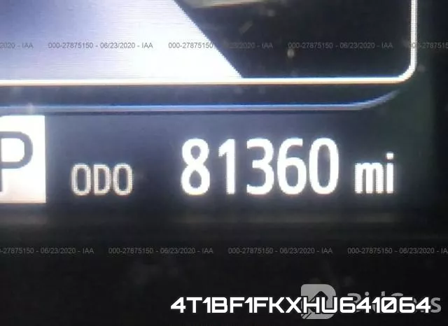 4T1BF1FKXHU641064 фото 8