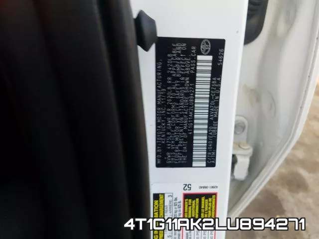 4T1G11AK2LU894271 фото 2