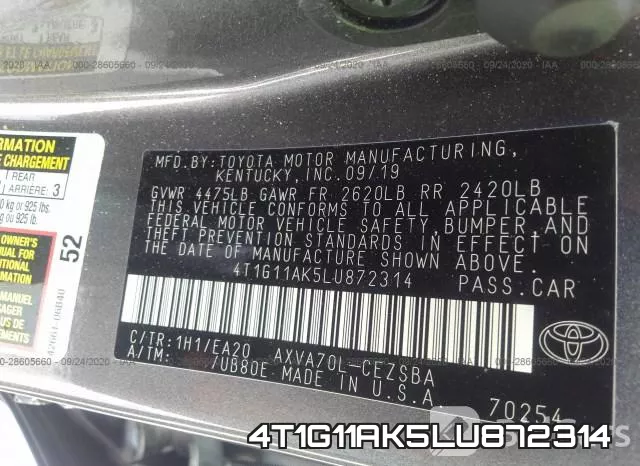 4T1G11AK5LU872314 фото 10