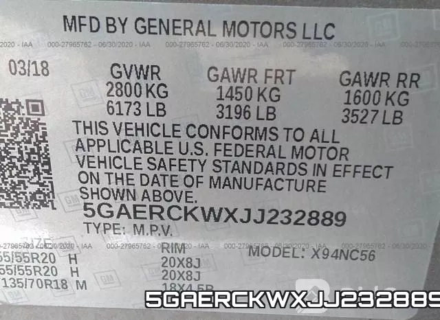 5GAERCKWXJJ232889 фото 10