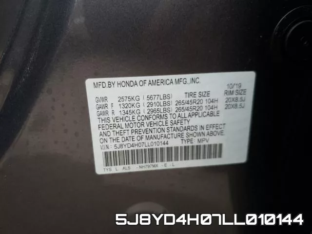 5J8YD4H07LL010144 фото 2