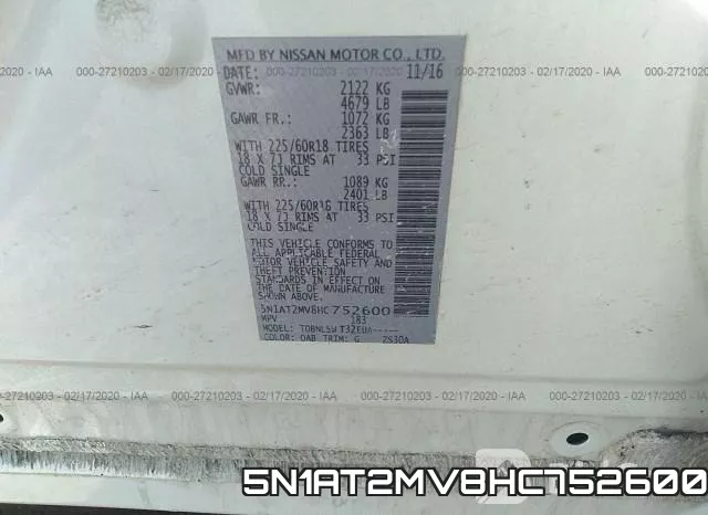 5N1AT2MV8HC752600 фото 10