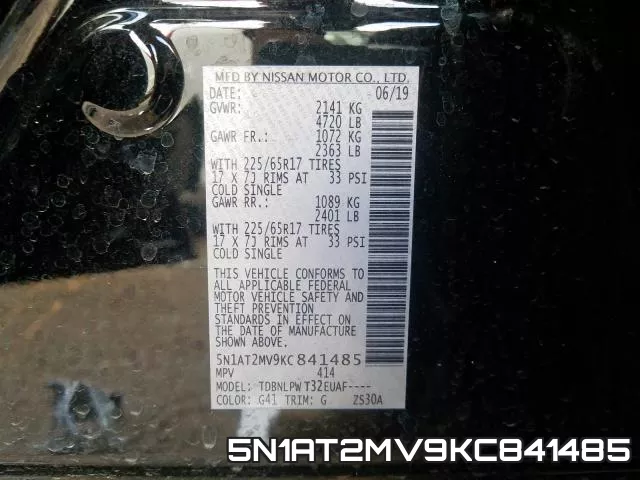 5N1AT2MV9KC841485 фото 2