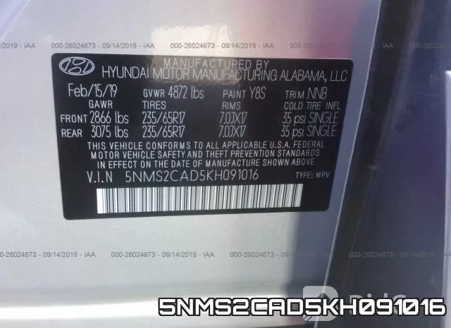 5NMS2CAD5KH091016 фото 10