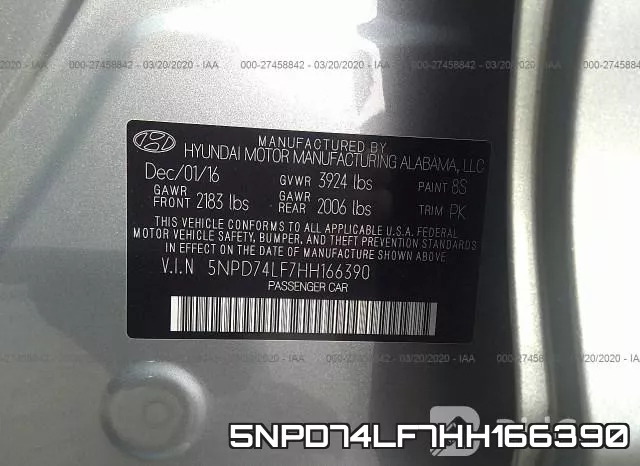 5NPD74LF7HH166390 фото 10