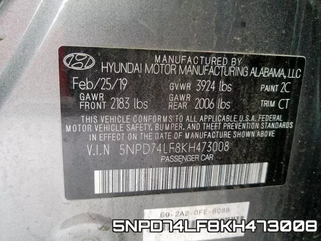 5NPD74LF8KH473008 фото 2