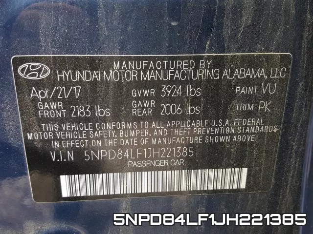 5NPD84LF1JH221385 фото 2