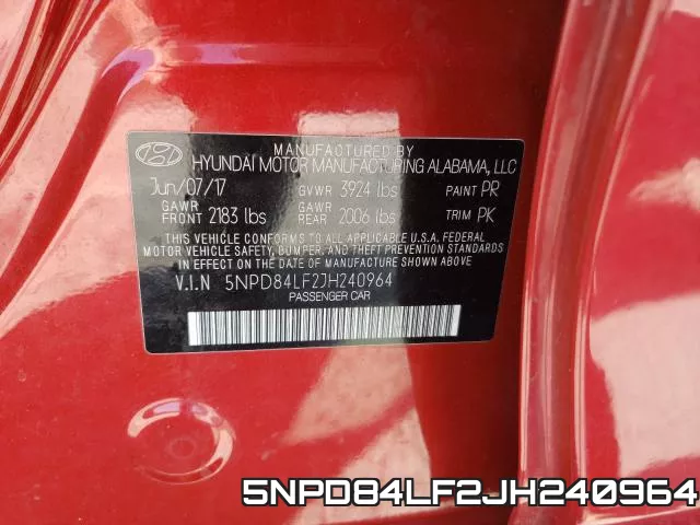 5NPD84LF2JH240964 фото 2