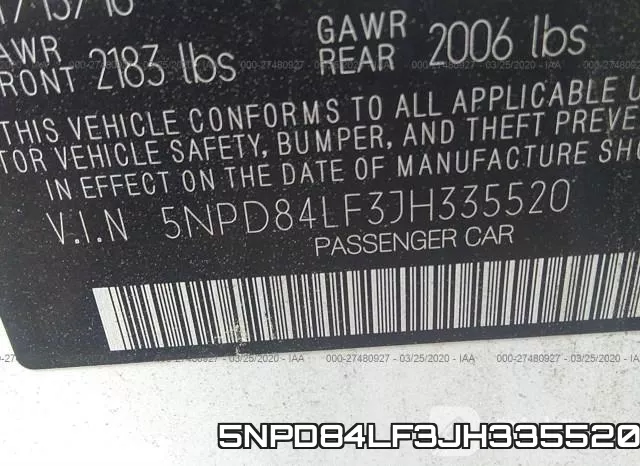 5NPD84LF3JH335520 фото 10