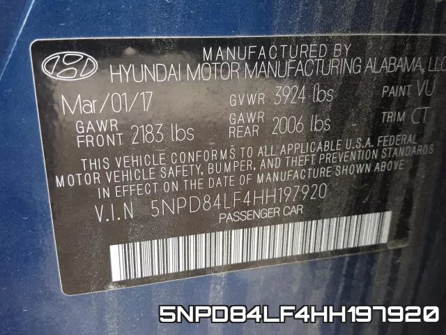 5NPD84LF4HH197920 фото 2