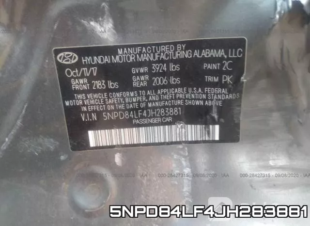 5NPD84LF4JH283881 фото 10