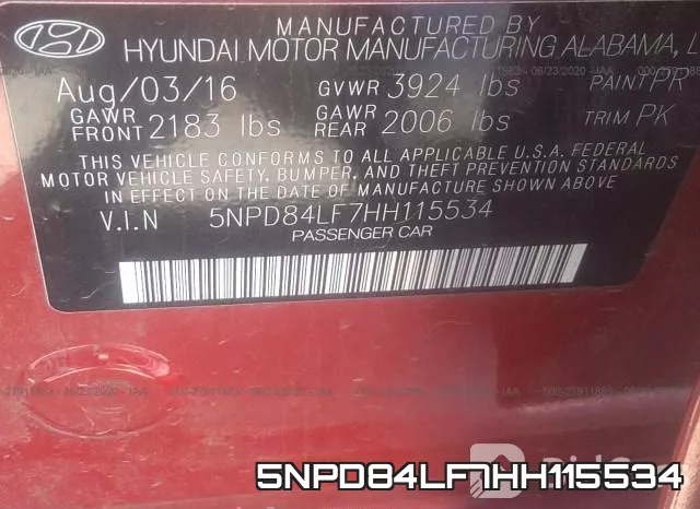 5NPD84LF7HH115534 фото 10