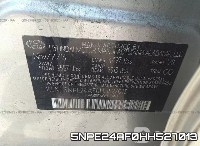 5NPE24AF0HH527013 фото 10