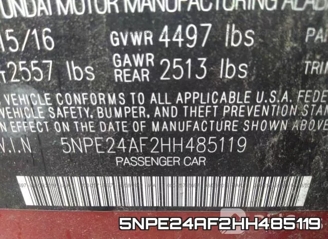 5NPE24AF2HH485119 фото 10