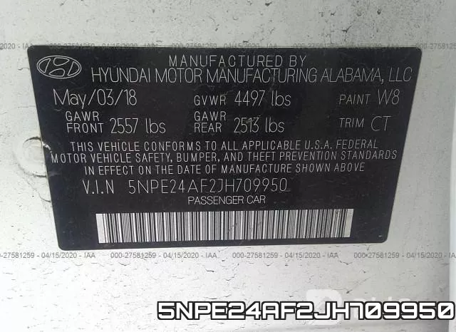 5NPE24AF2JH709950 фото 10