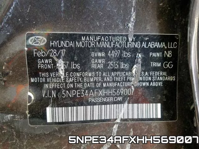 5NPE34AFXHH569007 фото 2