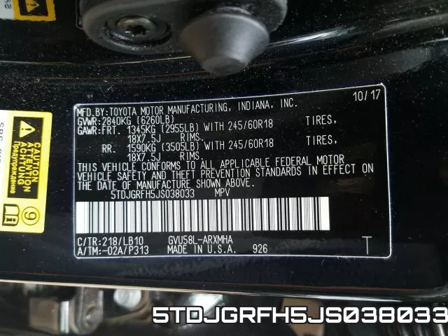 5TDJGRFH5JS038033 фото 2