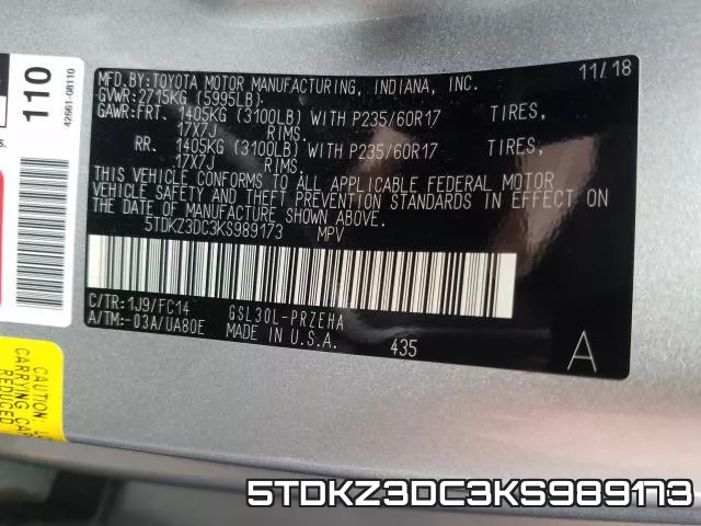 5TDKZ3DC3KS989173 фото 2
