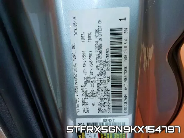 5TFRX5GN9KX154797 фото 2