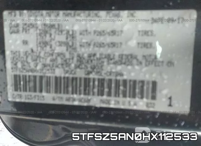 5TFSZ5AN0HX112533 фото 10