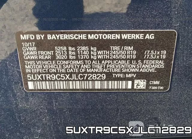 5UXTR9C5XJLC72829 фото 10