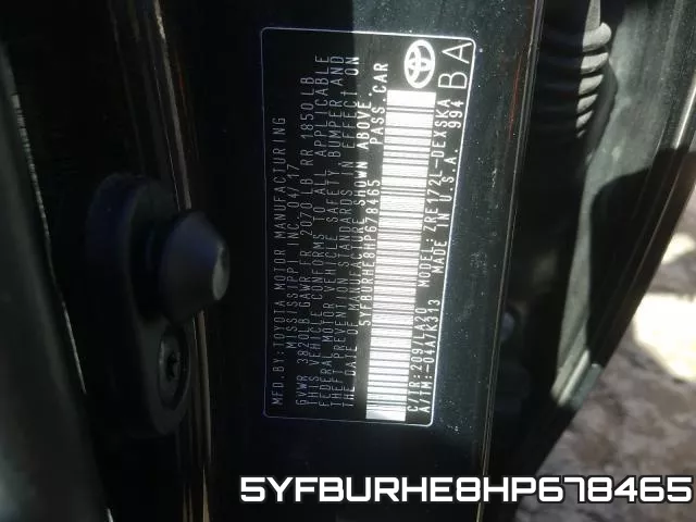 5YFBURHE8HP678465 фото 2