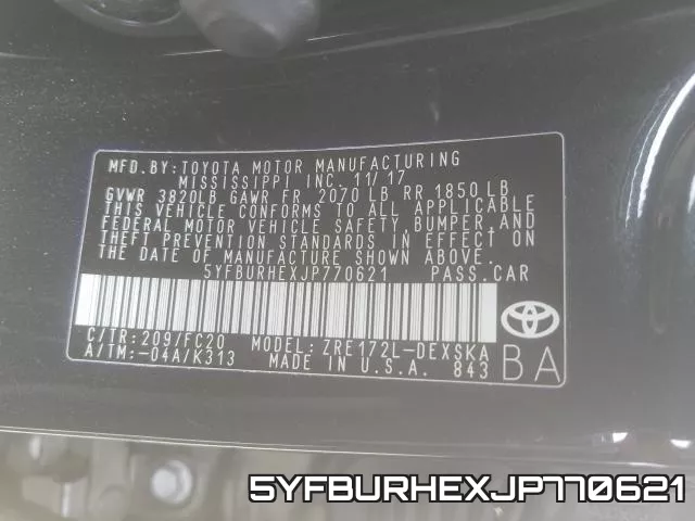 5YFBURHEXJP770621 фото 2