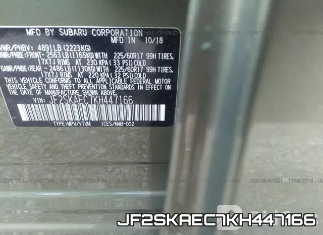 JF2SKAEC7KH447166 фото 10