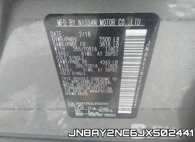 JN8AY2NC6JX502441 фото 10