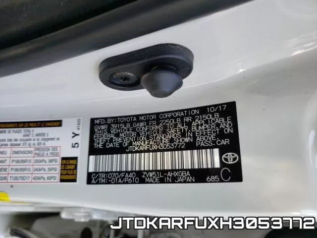 JTDKARFUXH3053772 фото 2