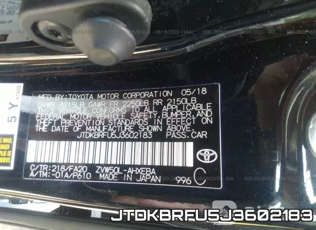 JTDKBRFU5J3602183 фото 10