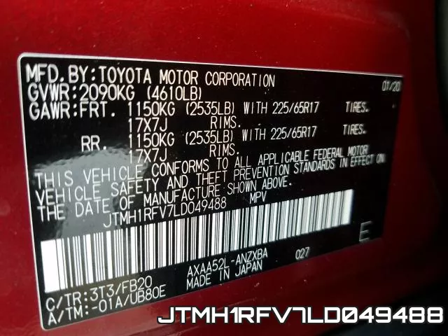 JTMH1RFV7LD049488 фото 2
