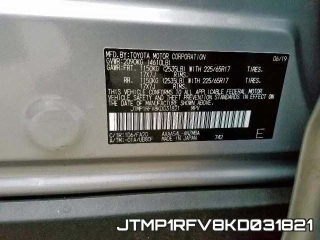 JTMP1RFV8KD031821 фото 2