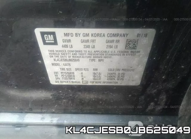 KL4CJESB0JB625049 фото 10