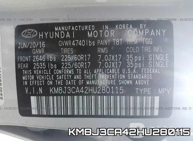KM8J3CA42HU280115 фото 10