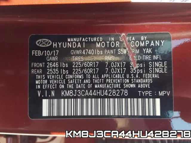 KM8J3CA44HU428278 фото 2