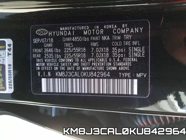KM8J3CAL0KU842964 фото 2