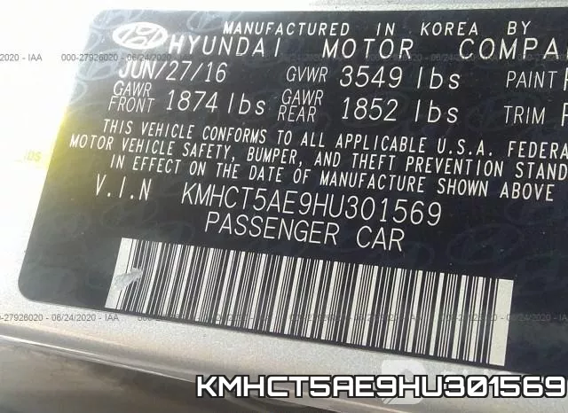 KMHCT5AE9HU301569 фото 10