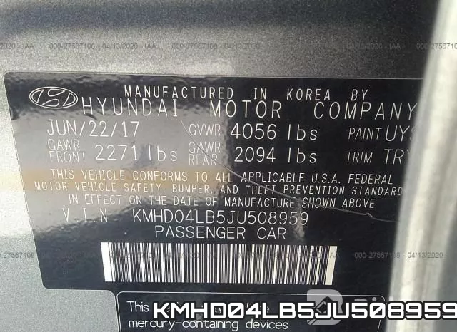 KMHD04LB5JU508959 фото 10